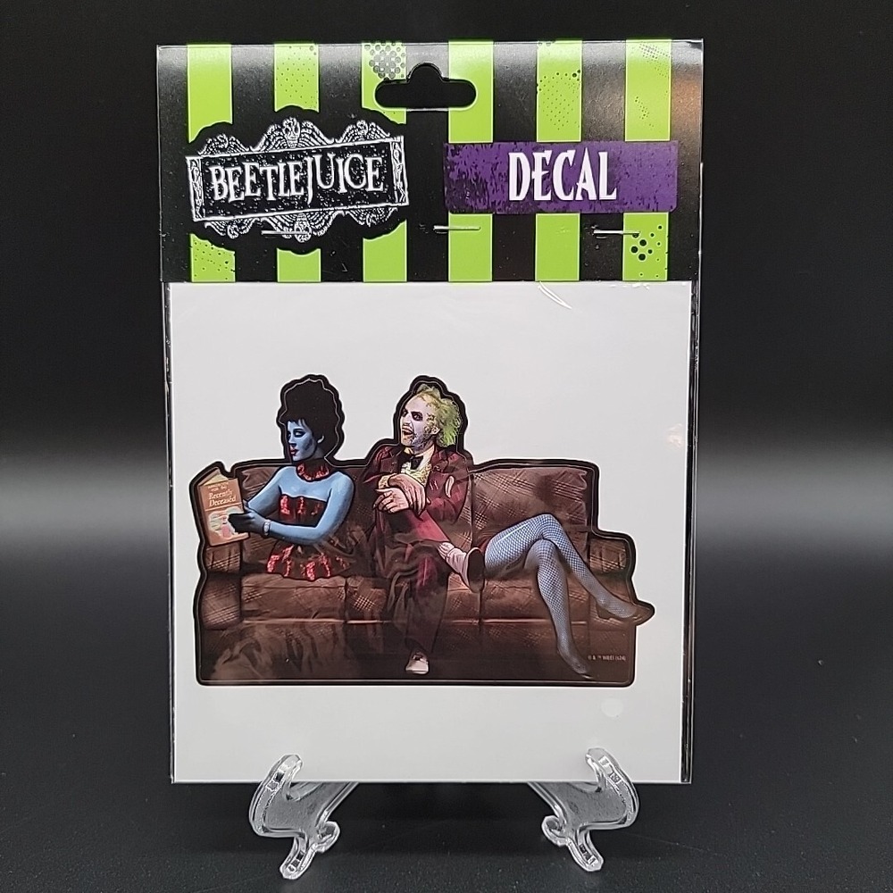 Beetlejuice on Couch Decal Halloween Ghost Movie Car Computer Horror